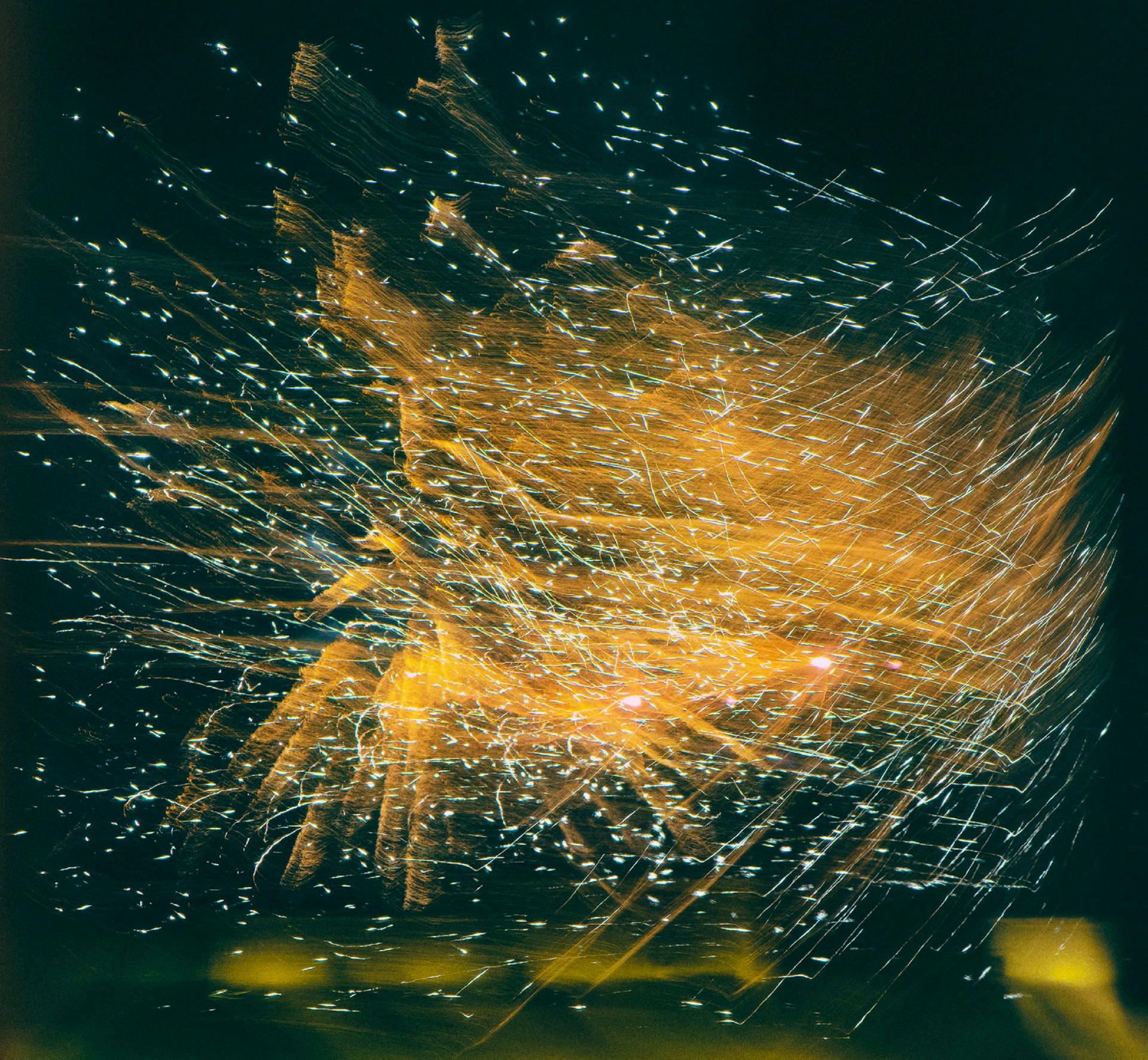 An explosive cinematic shot blending surreal visuals and dynamic motion, embodying the untamed rhythm and storytelling style of funkedintheheadmedia.