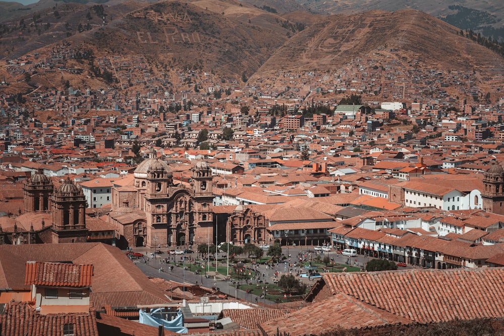 a large city with many buildings