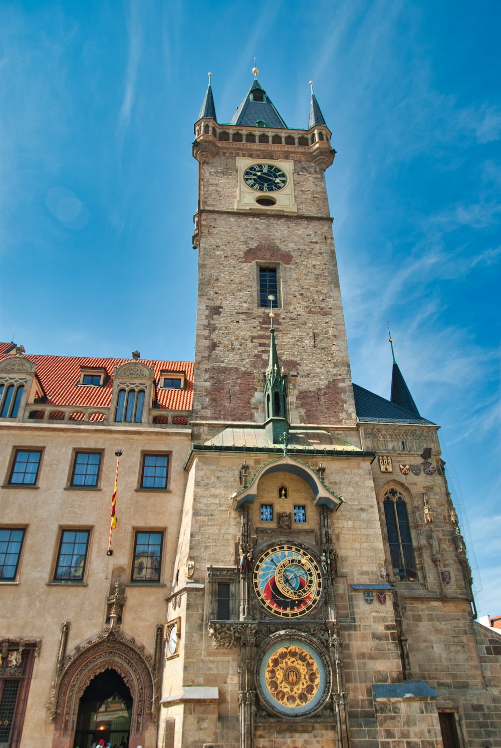 a large building with a clock tower