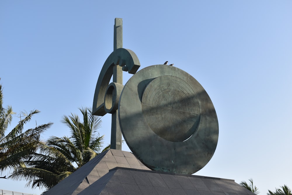 a large metal sculpture