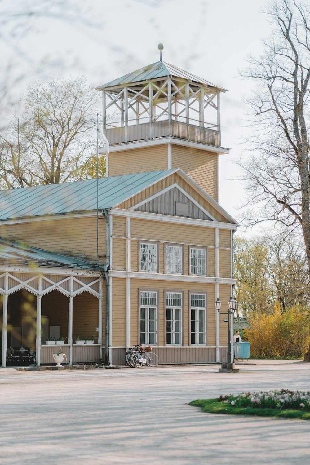 a building with a tower