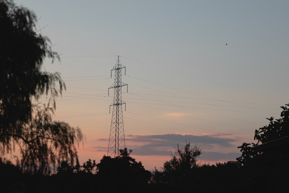 a power line tower