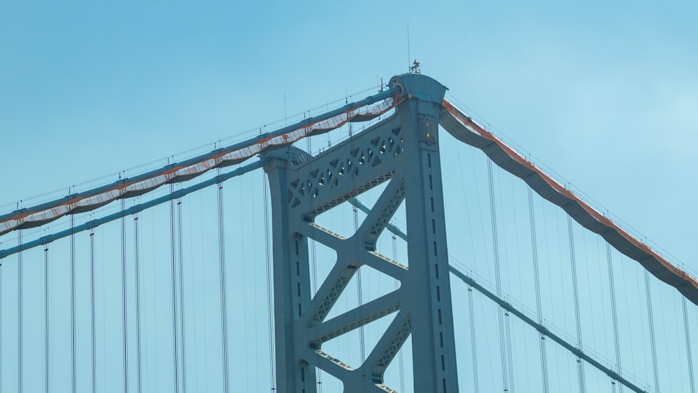 a large bridge with a tower