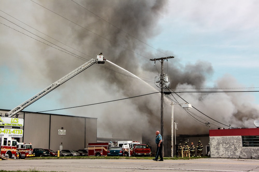 a firetruck on fire