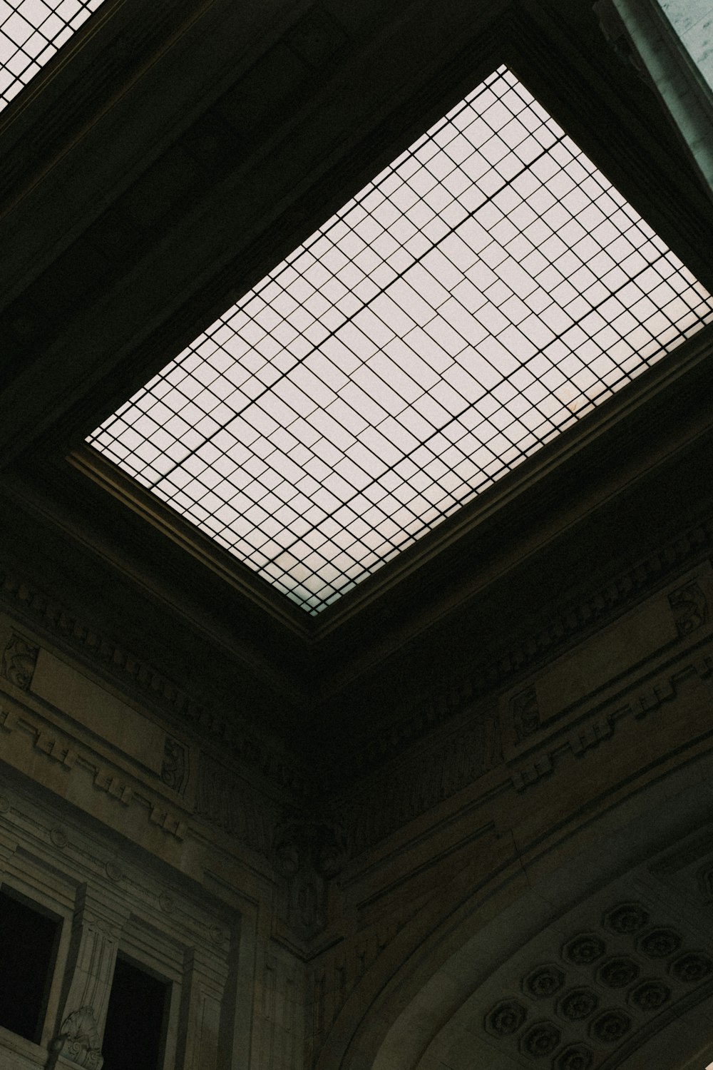 a building with a glass roof