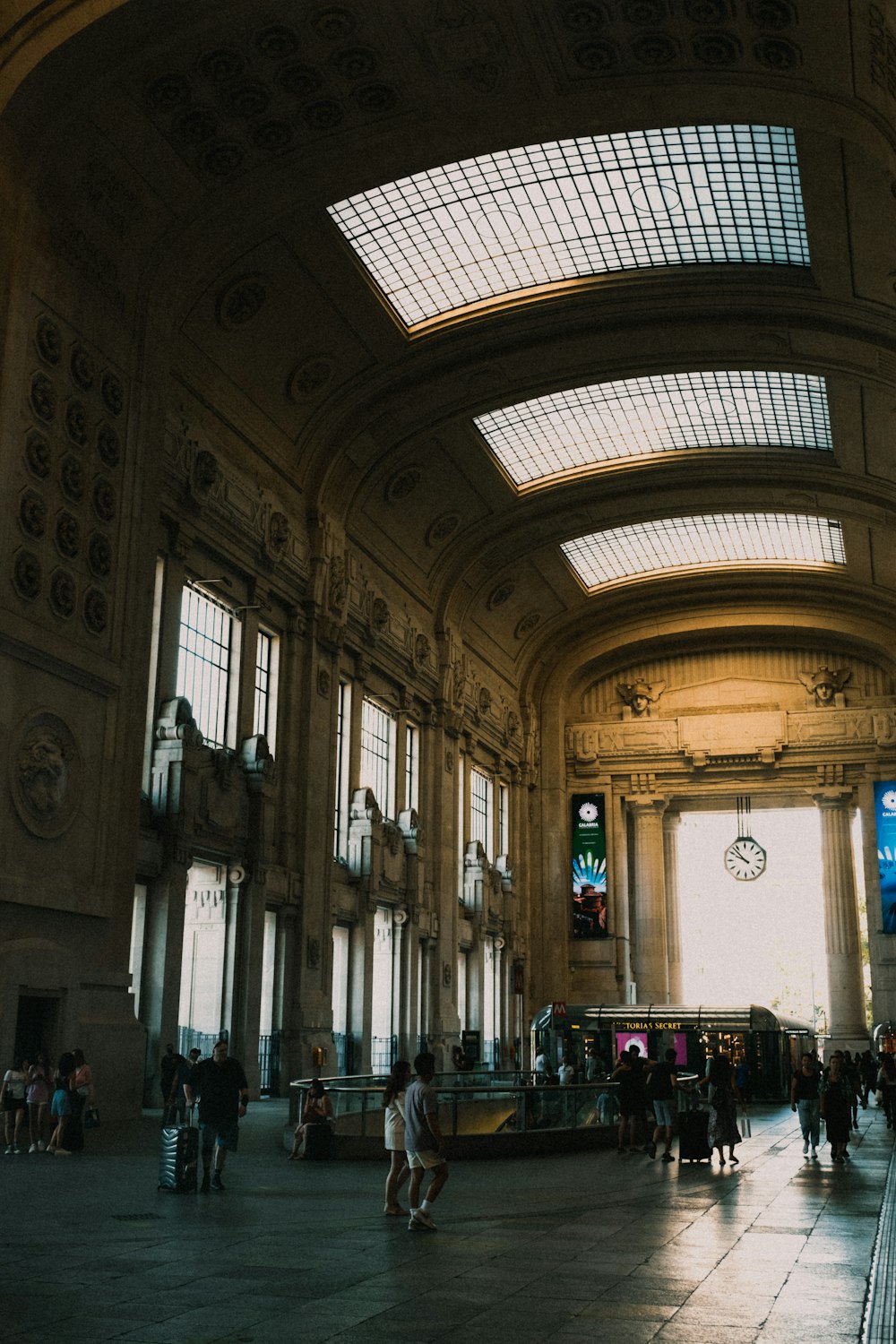 a large building with a large glass ceiling