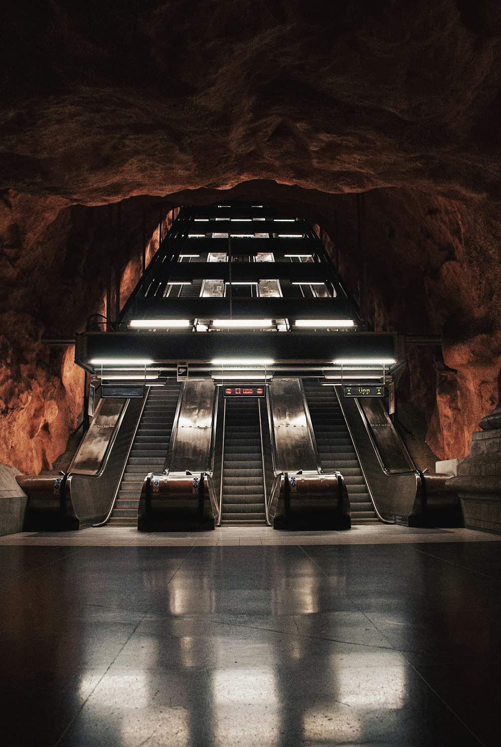 a piano in a cave