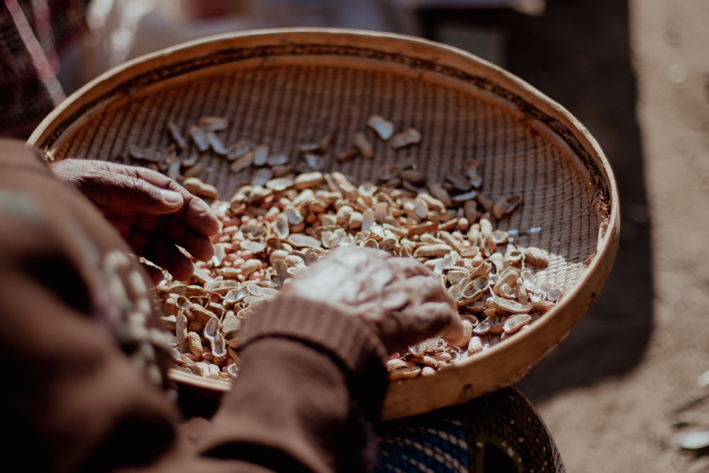 a basket of nuts