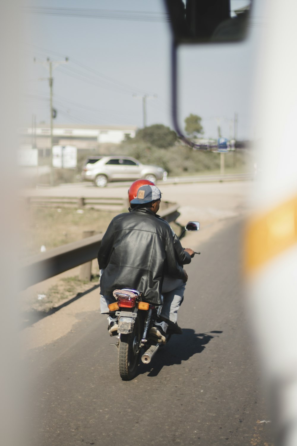 a person riding a motorcycle