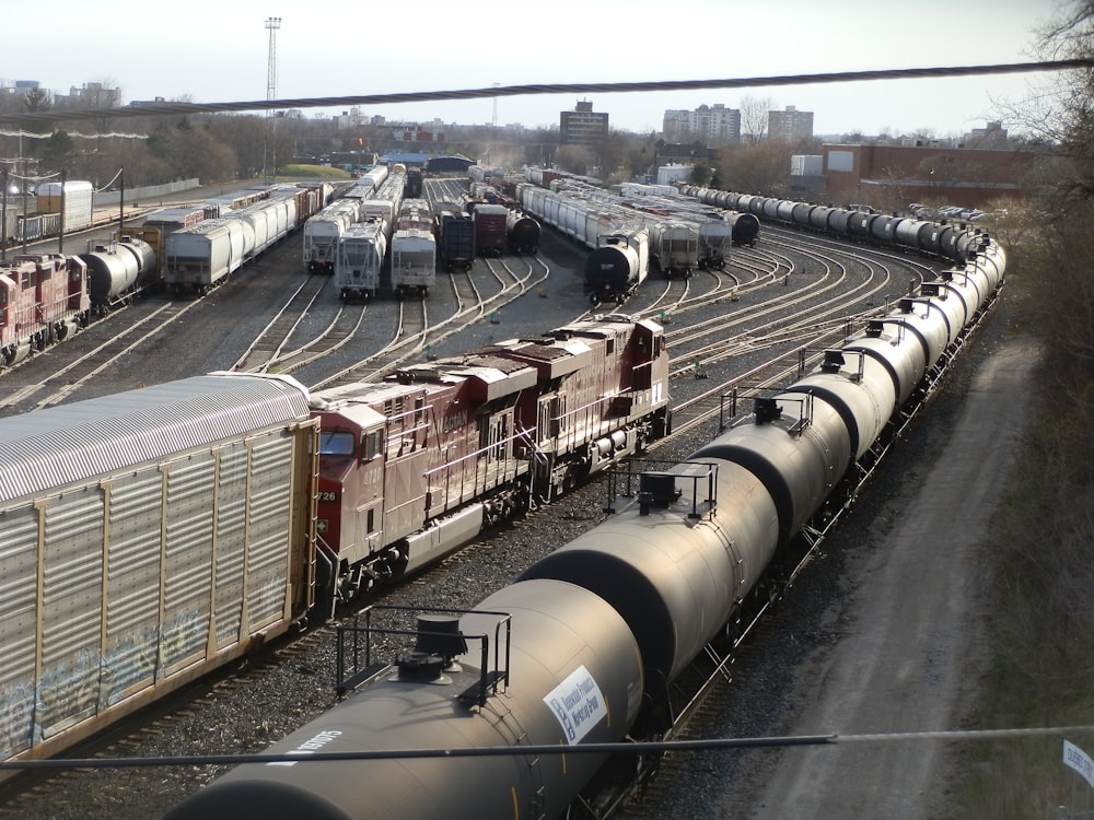 trains on the railway tracks