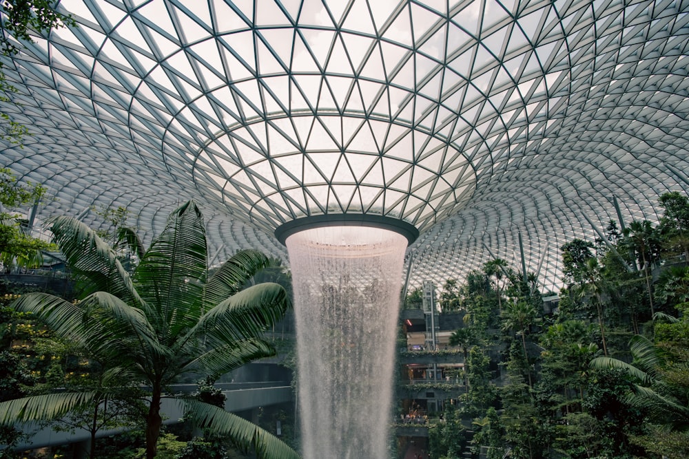 a large glass dome building