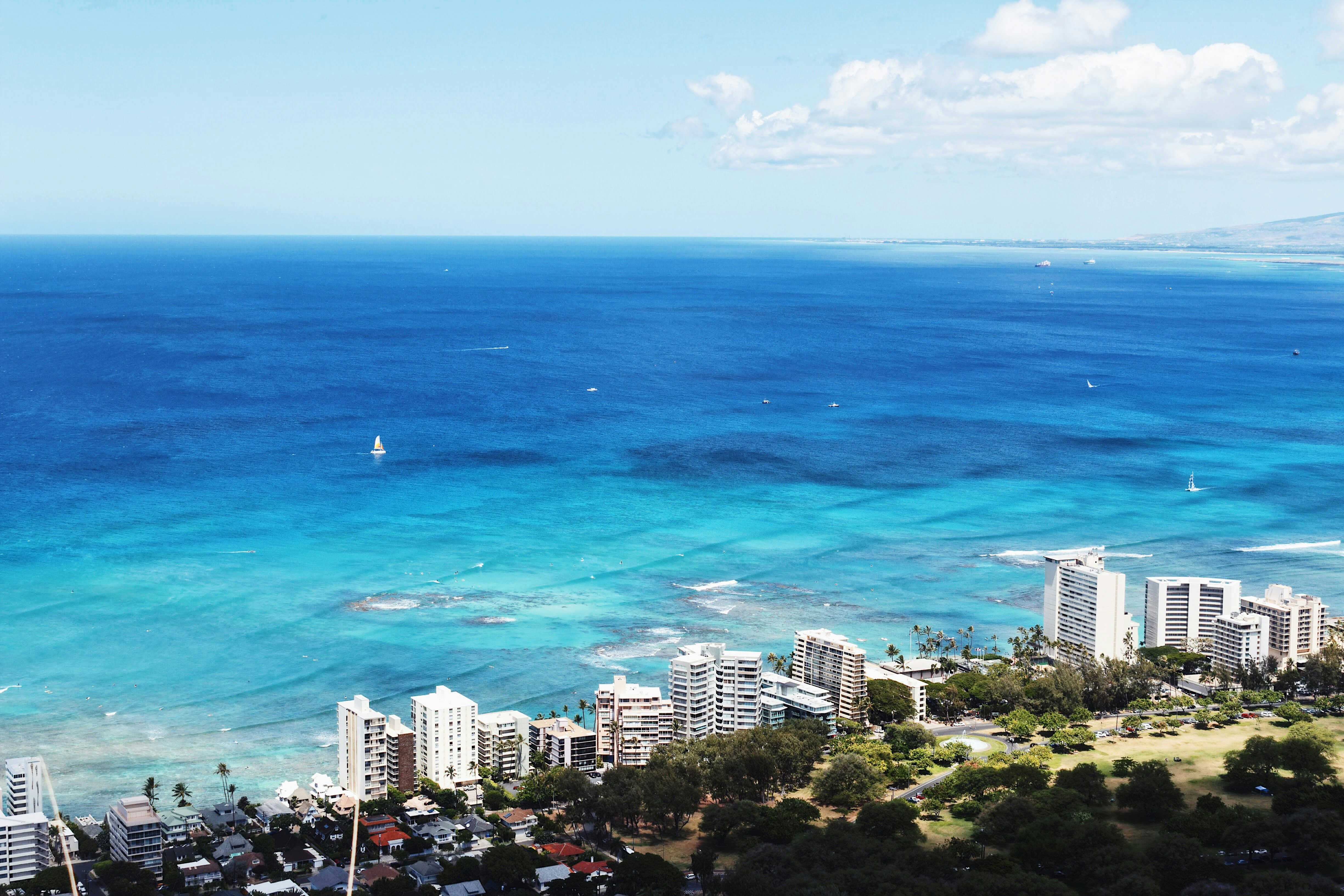 a city next to a body of water