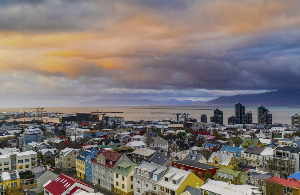 a city with many buildings