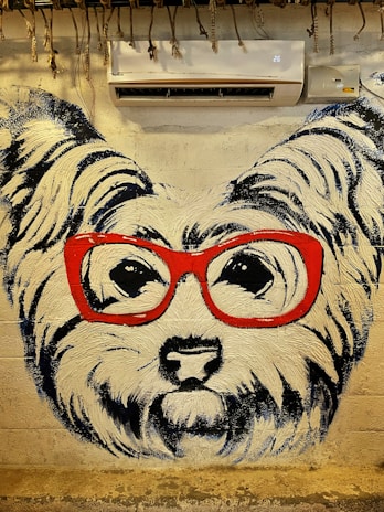 A dynamic street mural featuring the $wif dog mascot sporting the signature hat.