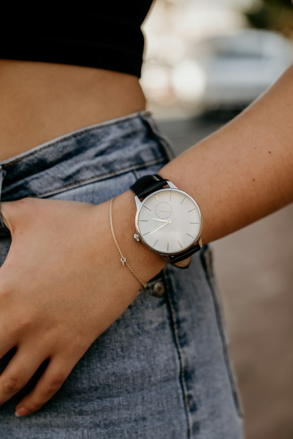 a person wearing a watch