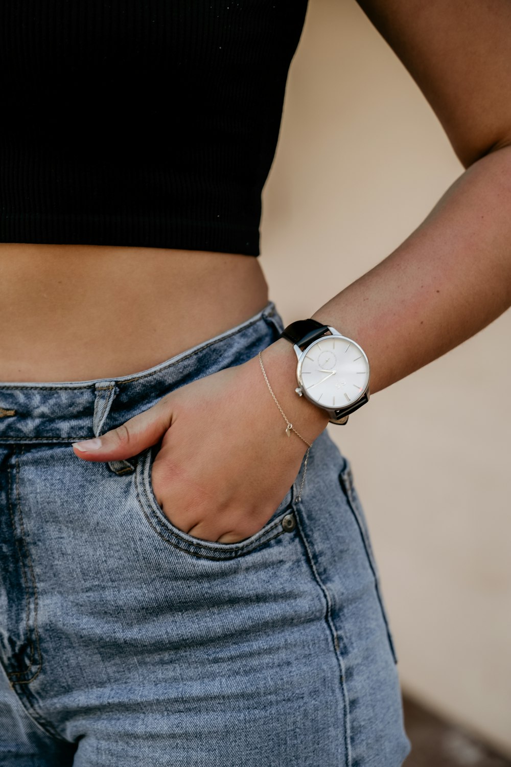 a person wearing a watch