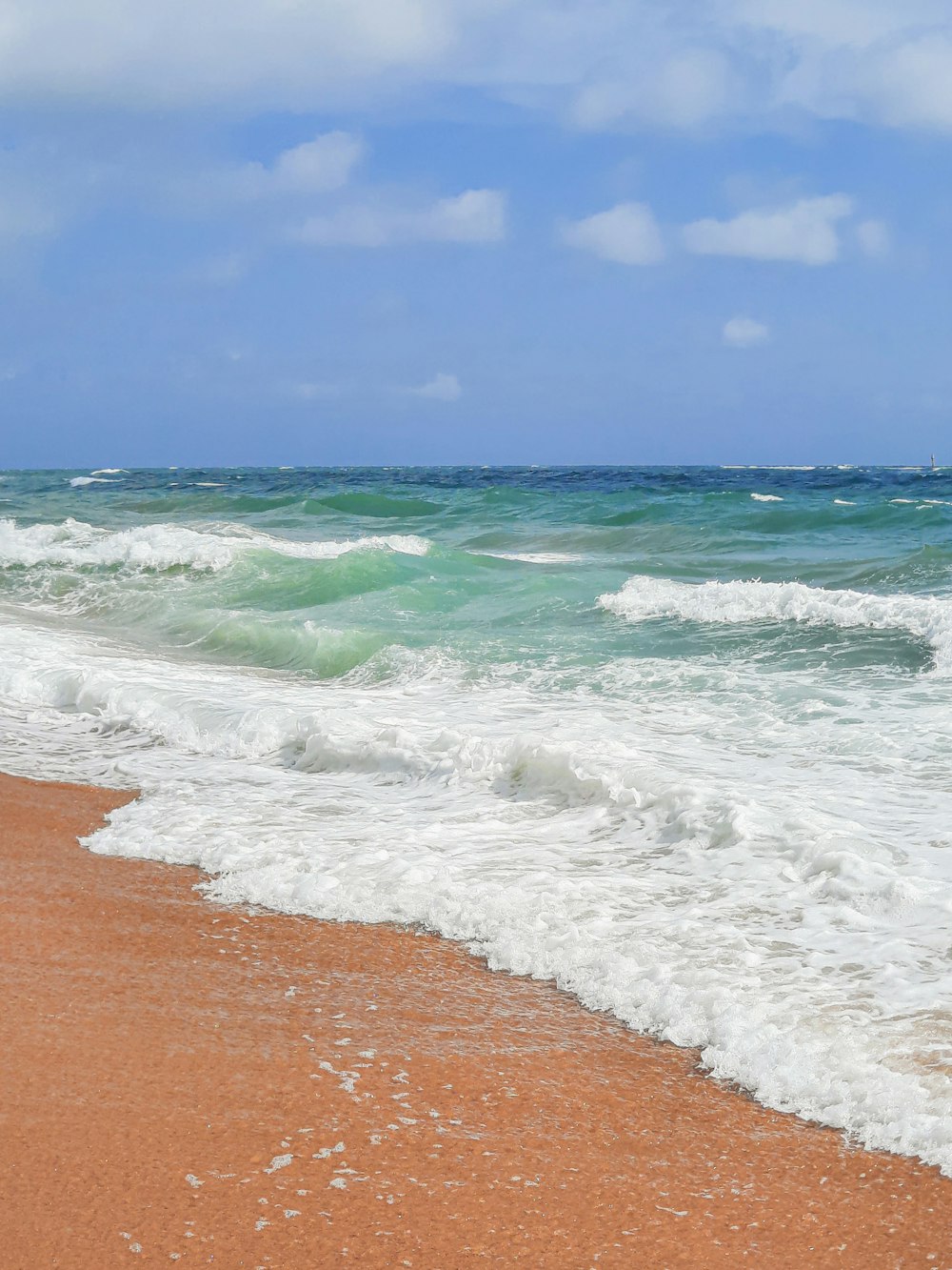 waves crashing on a beach