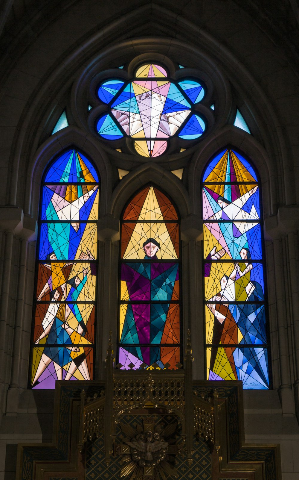 a stained glass window