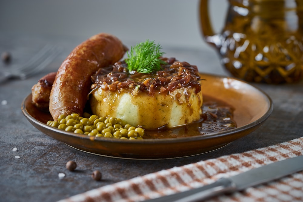 a plate of food on a table