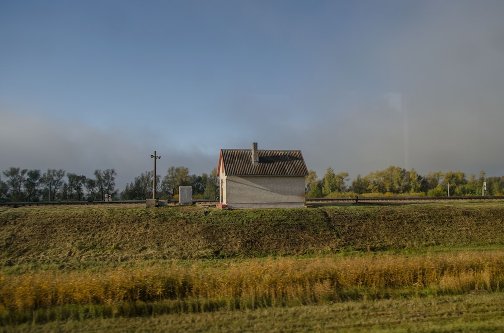 a farm with a barn