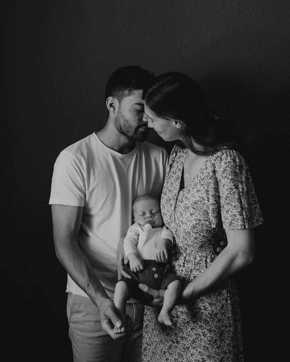 Blue baby syndrome standing next to a woman