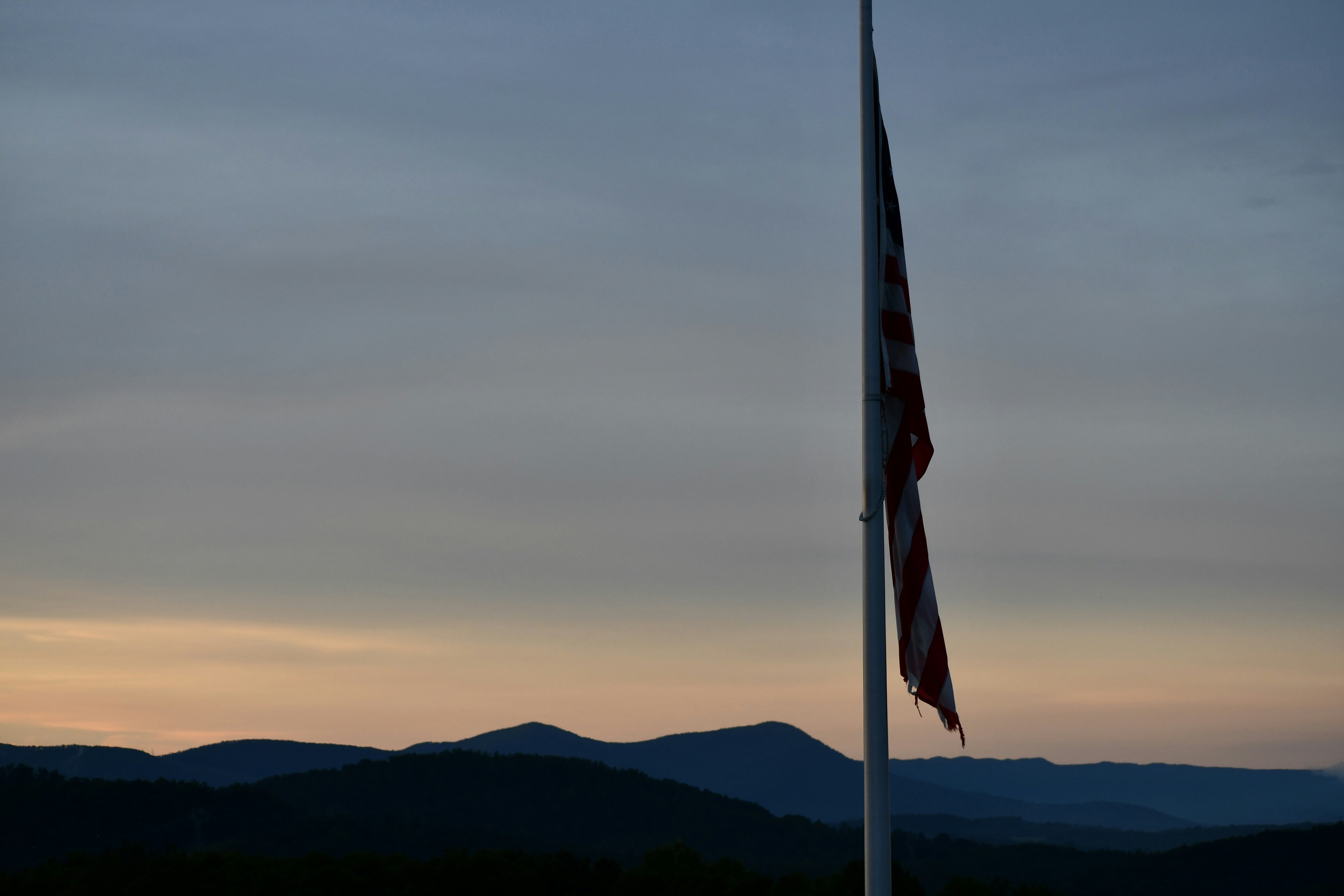 a flag on a pole