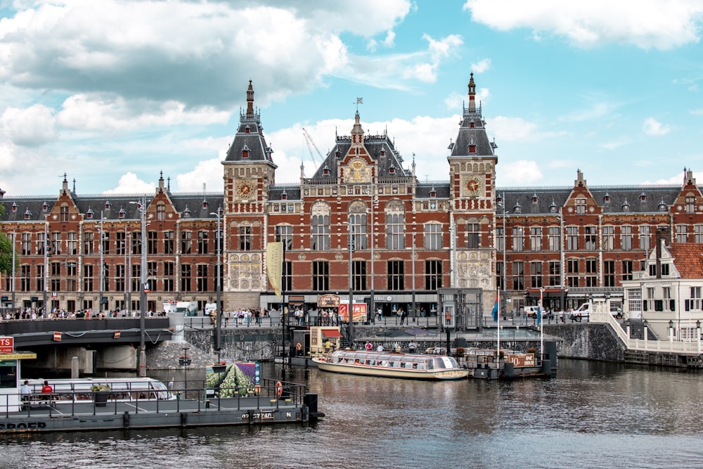 a large building with a clock tower