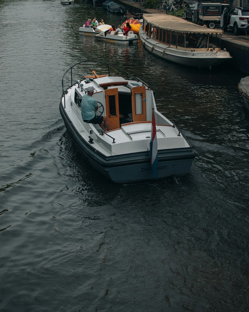 a boat sailing on the water