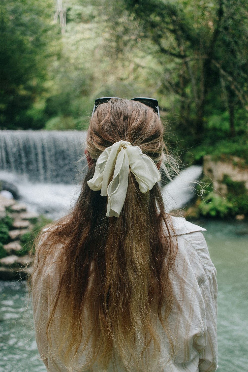 a person with a braided hair