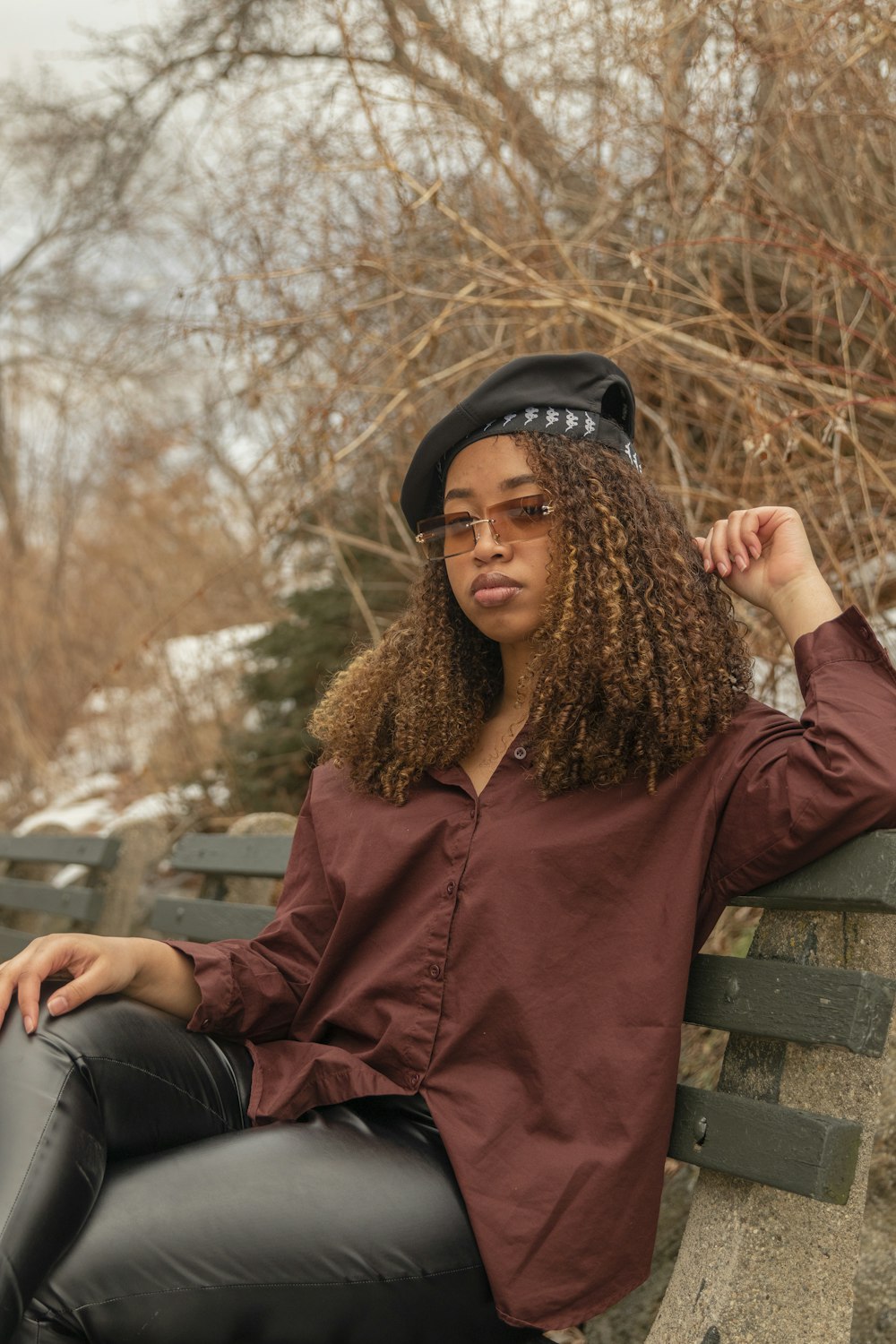 a person sitting on a bench