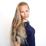a person with long hair