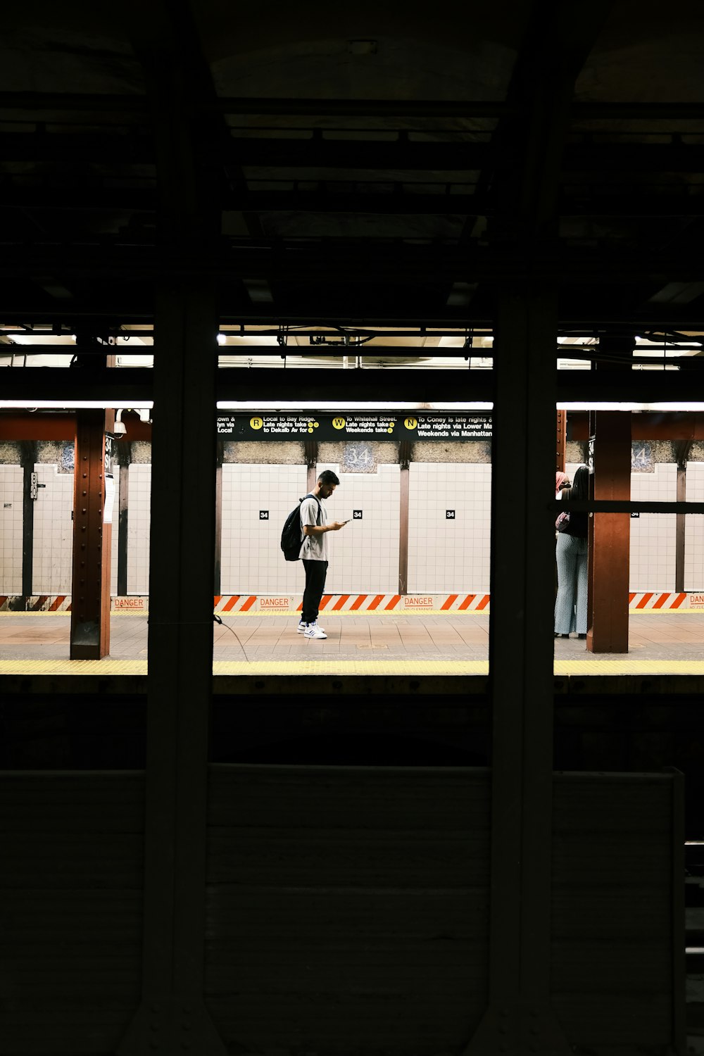 a person walking down a flight of stairs