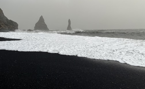 waves crashing on a beach
