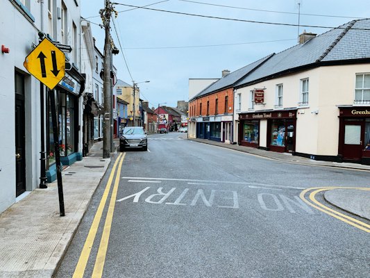 A car driving down a street — Galway, Ireland