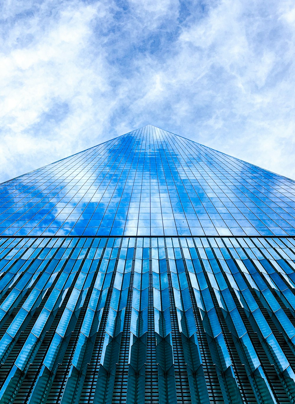 a tall glass building