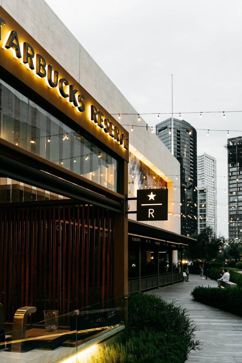 a building with a sign on it