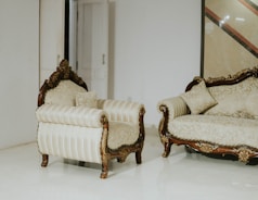 a couple of chairs in a room