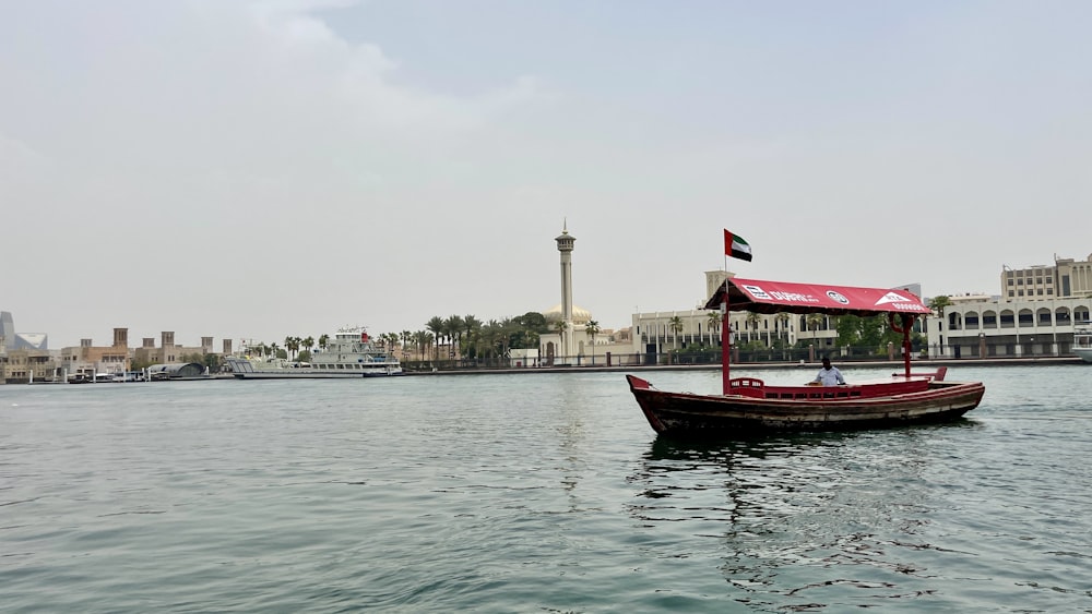 a boat sailing on the water