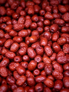 a pile of red beans