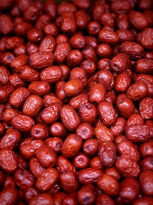 a pile of red beans
