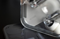 Close-up of an advanced gadget with sleek lines and modern design.