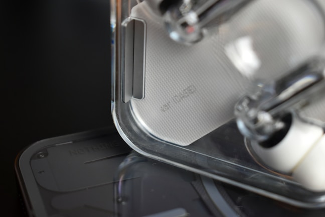Close-up of printed plastic products showcasing design details.