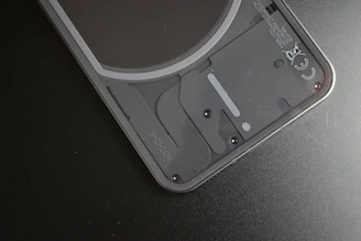 a silver and black electronic device