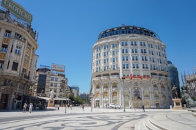 a large building with a dome
