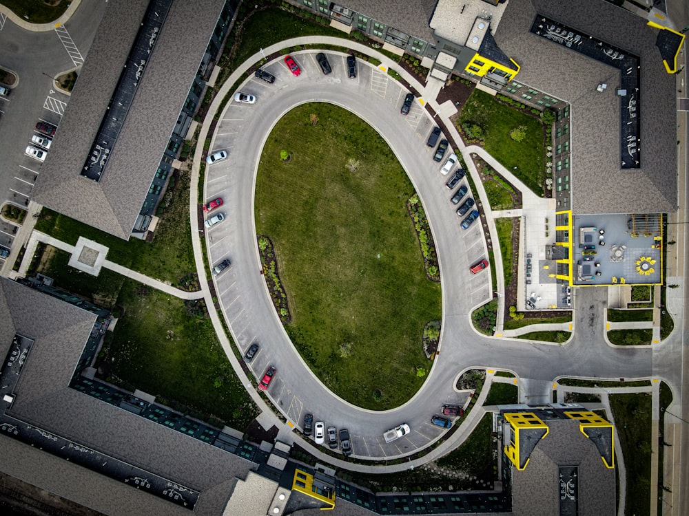 aerial view of a large stadium