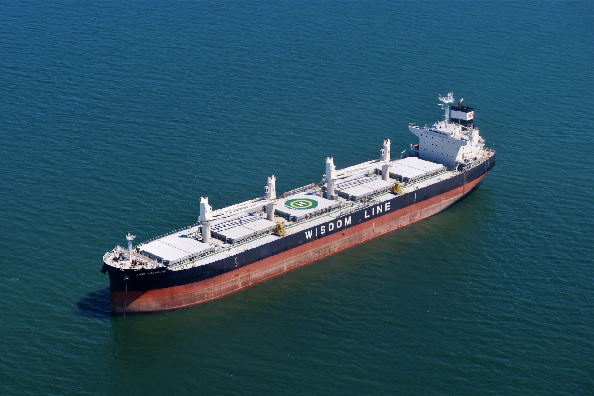 a large ship in the water