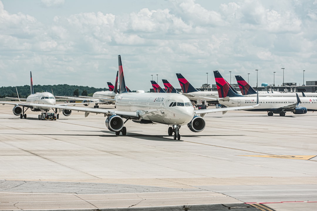 airplanes on the runway,