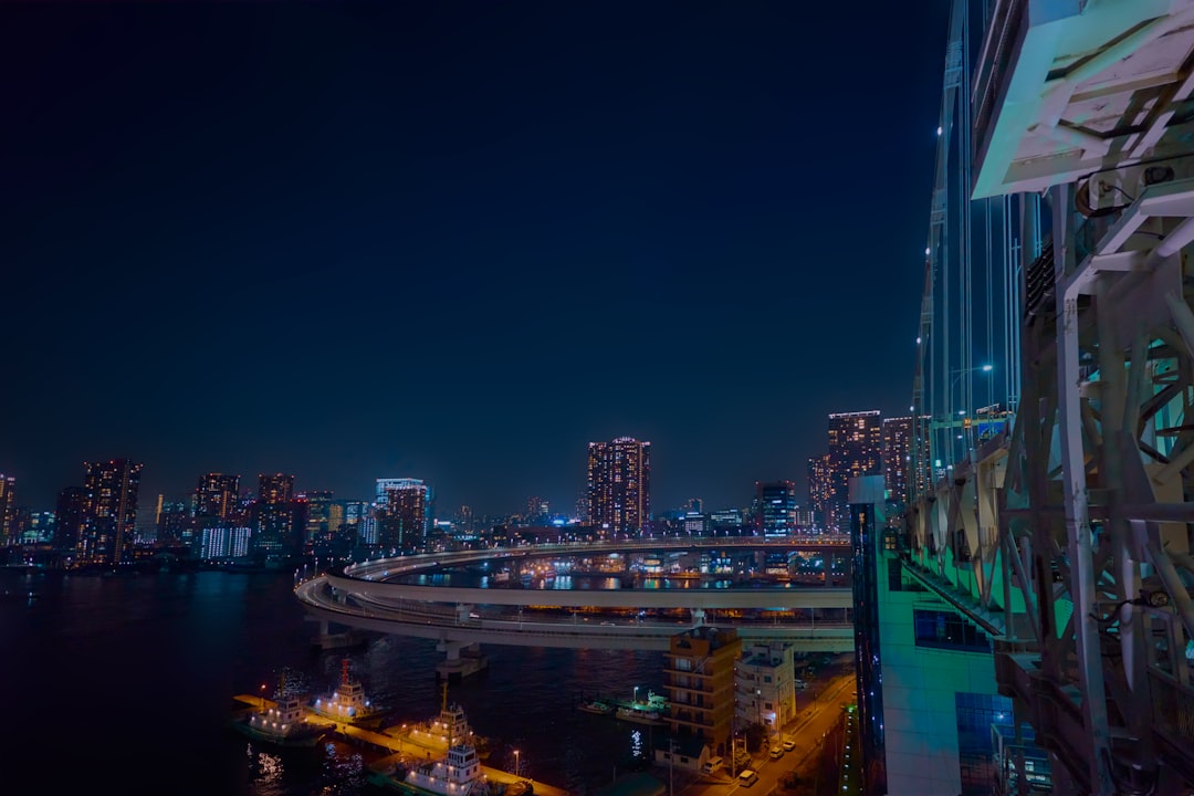 a city at night,