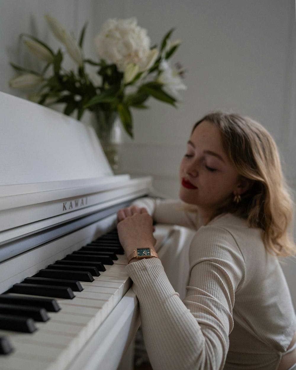 a person playing a piano