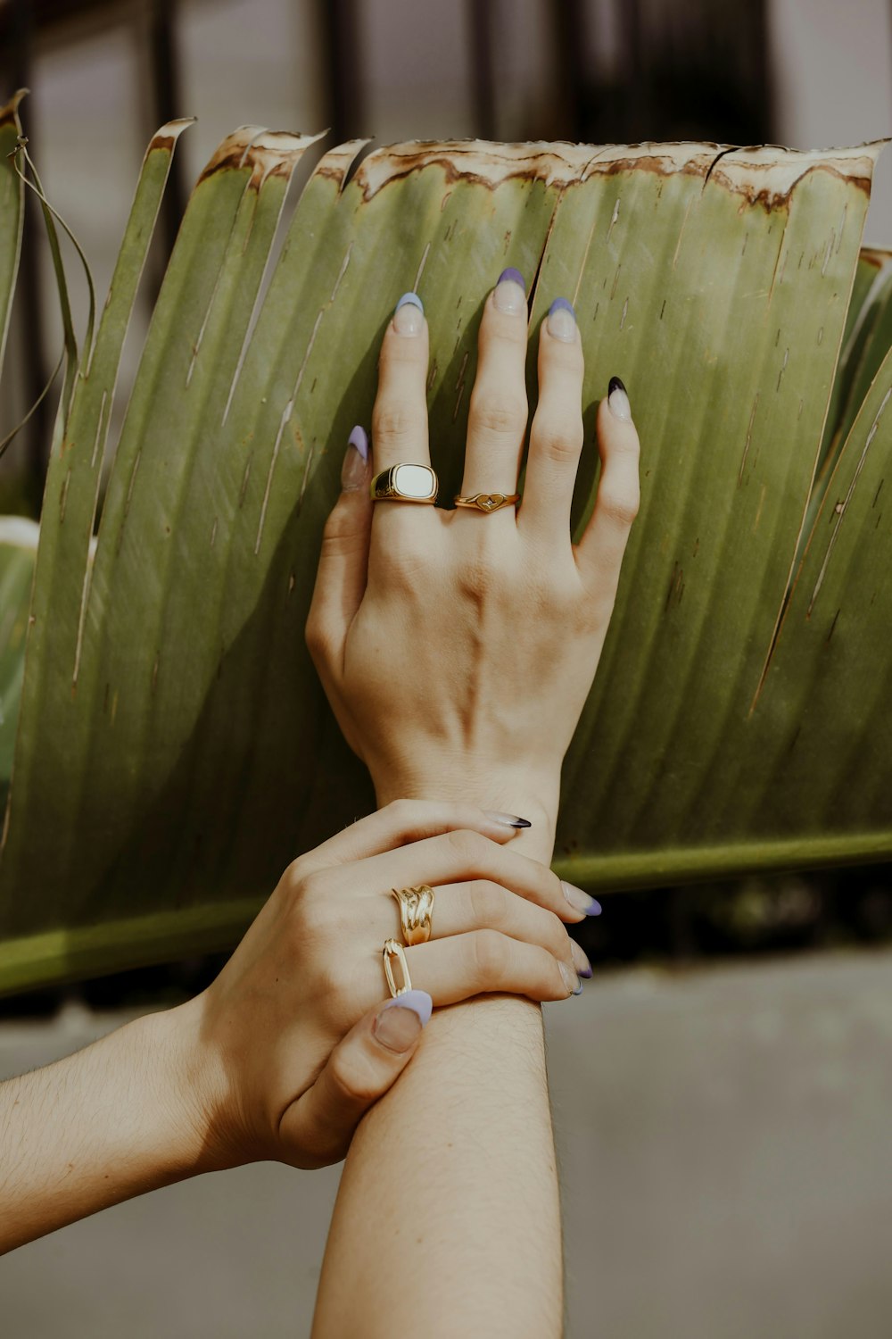 a person holding a green basket